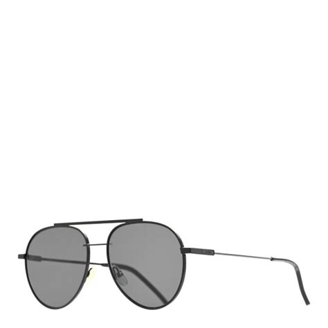 FENDI Metal Aviator Sunglasses FF0222/S Black 